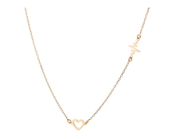 Gold plated silver necklace - hearts ECG, heart></noscript>
                    </a>
                </div>
                <div class=