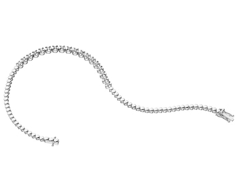 585 Rhodium-Plated White Gold Bracelet with Diamonds 0,33 ct - fineness 14 K