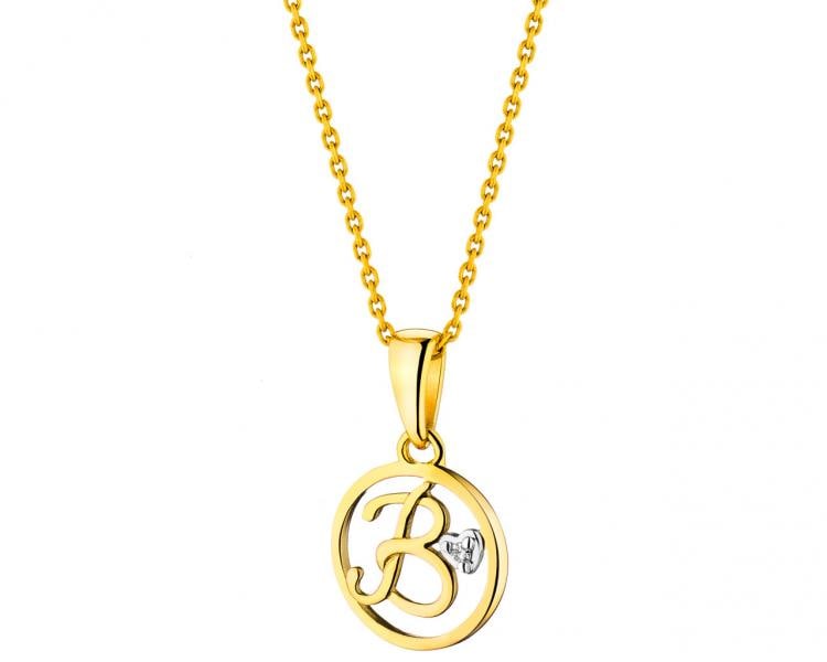 Letter Perfect 'B' Gold Pendant