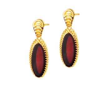 9 K Yellow Gold Earrings with Amber></noscript>
                    </a>
                </div>
                <div class=