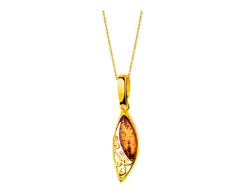 9 K Yellow Gold Pendant with Amber></noscript>
                    </a>
                </div>
                <div class=