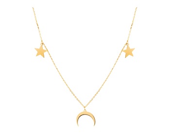 Zlatý náhrdelník - hvězdy, půlměsíc