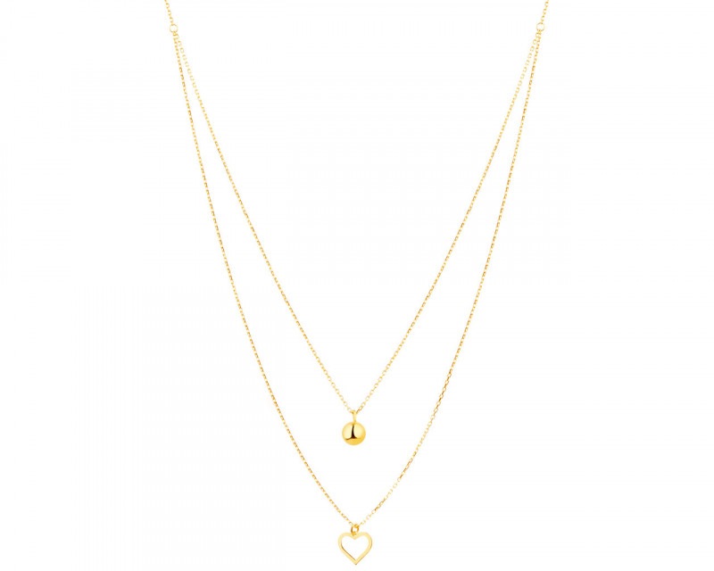 Yellow Gold Necklace - Heart