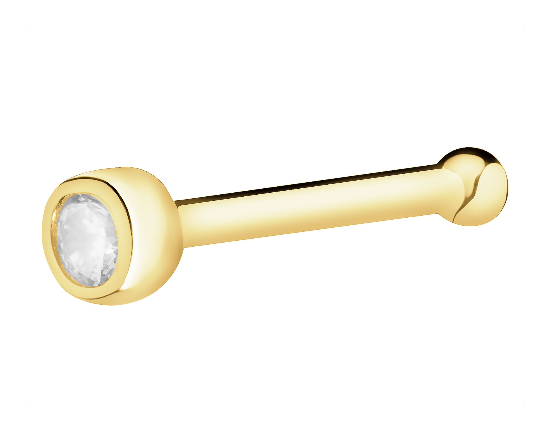 thumbnail image 2 of 18kt White Gold Nose Piercing With Zircon Brilliant - Unisex - 18 Carat 2 of 4