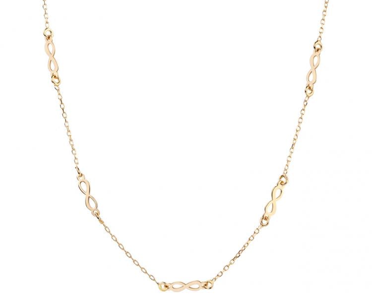 Gold plated silver necklace - infinity 