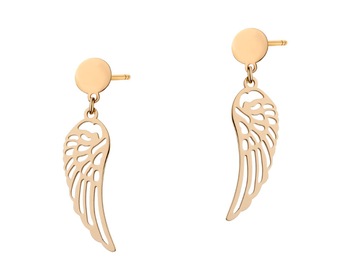 Gold plated silver earrings - wings