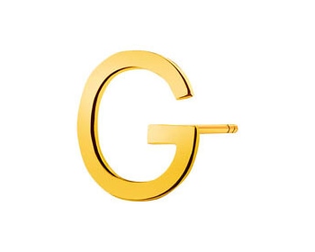 Złoty kolczyk - litera G