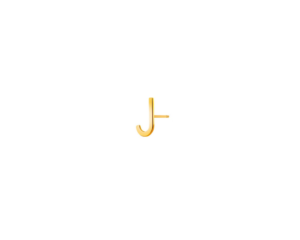 Złoty kolczyk - litera J