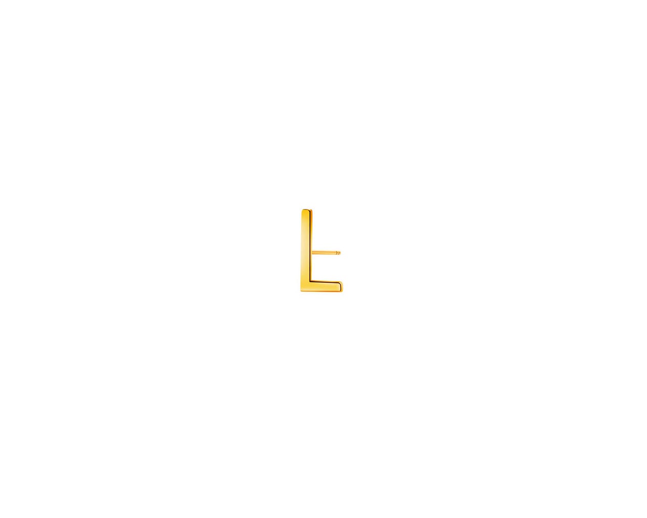 Złoty kolczyk - litera L