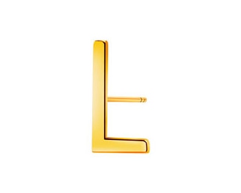 Złoty kolczyk - litera L