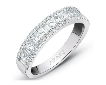 White gold ring with diamonds 0,78 ct - fineness 18 K