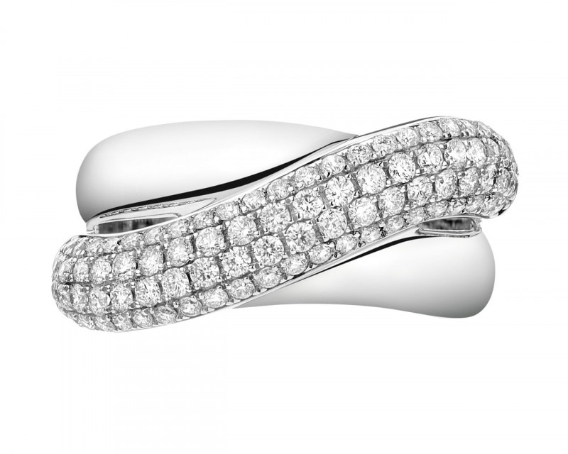 White Gold Diamond Ring 0,65 ct - fineness 18 K