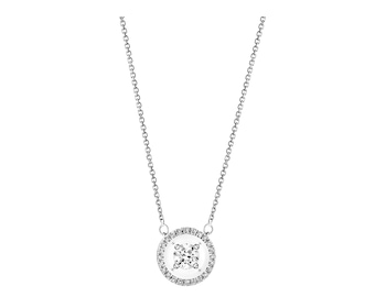 14ct White Gold Necklace with Diamonds - 0,15 ct - fineness 18 K