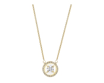 Zlatý náhrdelník s diamanty - 0,15 ct - ryzost 750