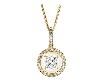 Zlatý přívěsek s diamanty - 0,17 ct - ryzost 750