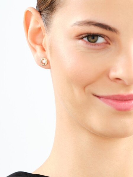Náušnice ze žlutého zlata s diamanty - 0,33 ct - ryzost 750