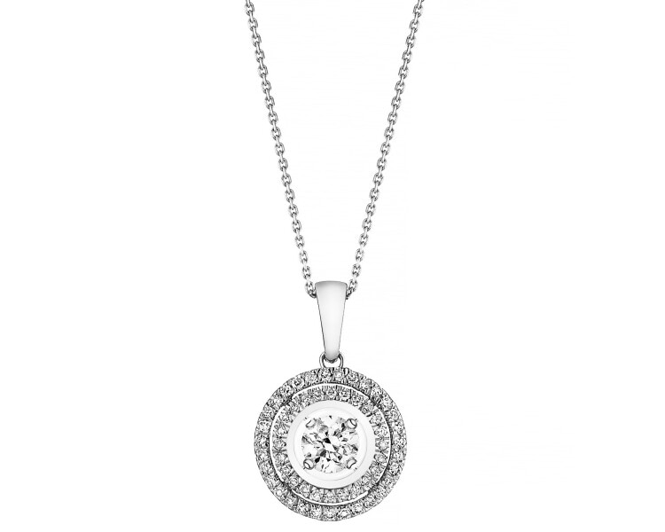 Přívěsek z bílého zlata s diamanty - 0,25 ct - ryzost 750