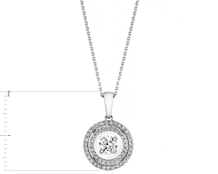 Přívěsek z bílého zlata s diamanty - 0,25 ct - ryzost 750