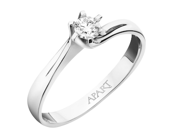 White gold ring with brilliant - 0,25 ct - fineness 18 K