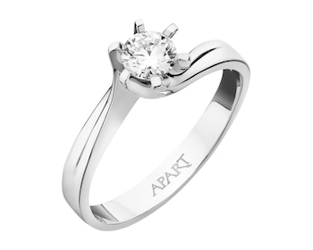 White gold ring with brilliant - 0,40 ct - fineness 18 K