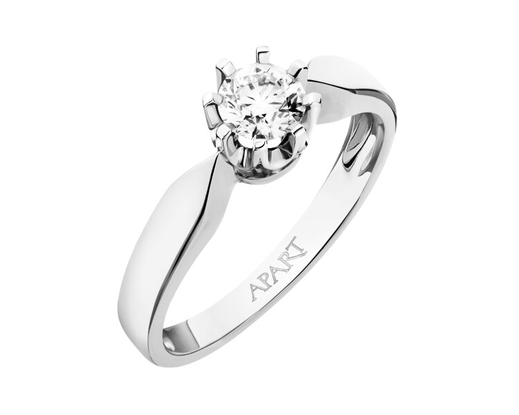 White gold ring with brilliant - 0,40 ct - fineness 18 K