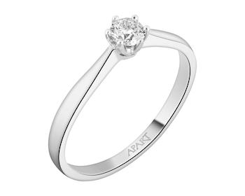 White gold ring with brilliant - 0,15 ct - fineness 18 K