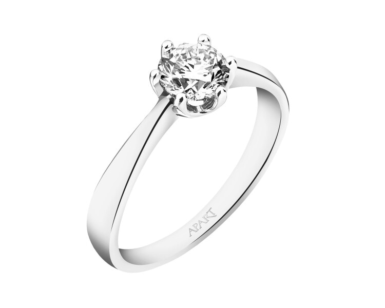 White Gold Diamond Ring - 0,70 ct - fineness 18 K