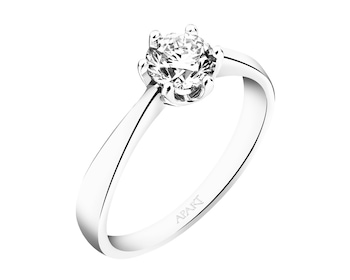 White Gold Diamond Ring 0,70 ct - fineness 18 K