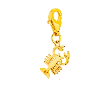 Złota zawieszka charms - znak zodiaku Rak