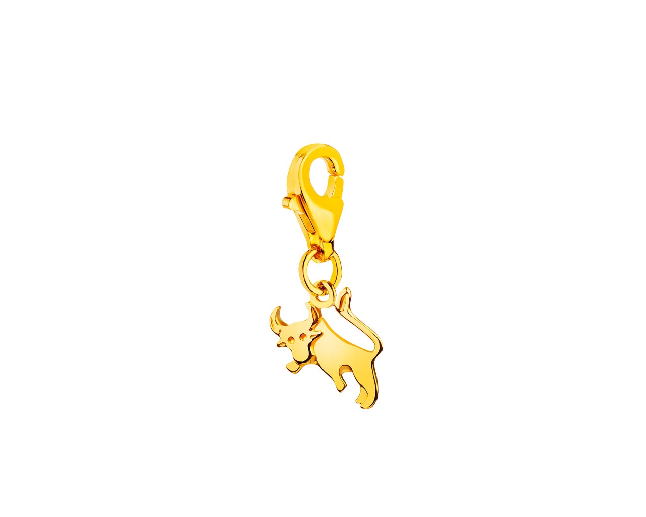 Złota zawieszka charms - znak zodiaku Byk