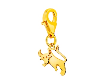 Złota zawieszka charms - znak zodiaku Byk