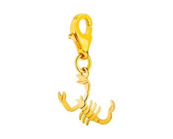 Złota zawieszka charms - znak zodiaku Skorpion