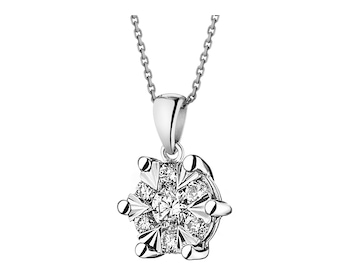 750 Rhodium-Plated White Gold Pendant with Diamonds - 0,73 ct - fineness 18 K