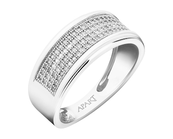 Prsten z bílého zlata s diamanty - 0,24 ct - ryzost 750