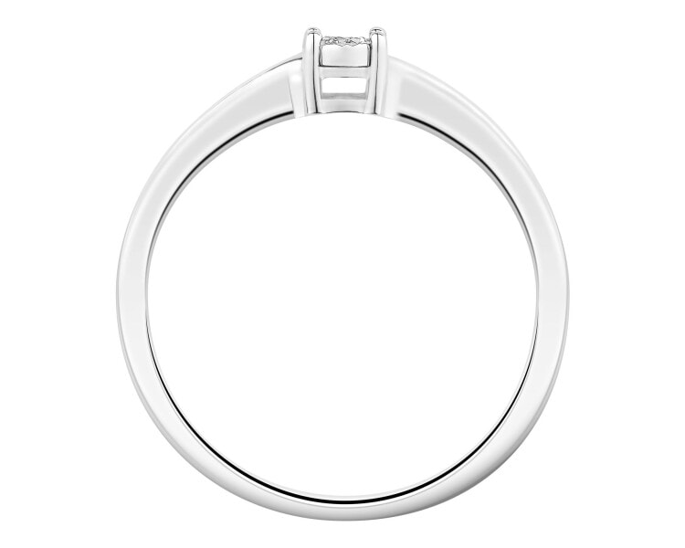 Prsten z bílého zlata s briliantem - 0,05 ct - ryzost 750