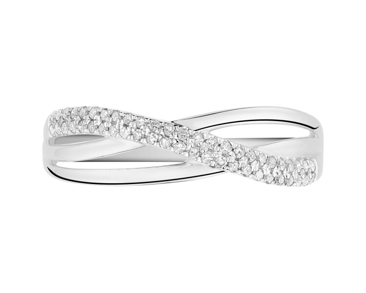 White Gold Diamond Ring - 0,11 ct - fineness 18 K