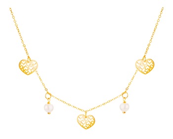 Złoty naszyjnik z perłami, ankier - serca></noscript>
                    </a>
                </div>
                <div class=