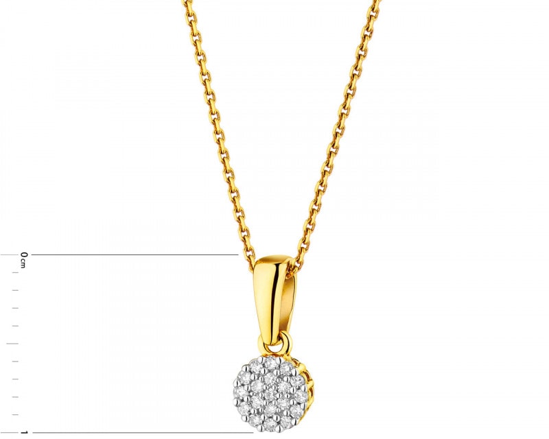 Zlatý přívěsek s diamanty 0,06 ct - ryzost 750
