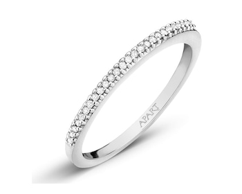 White gold ring with diamonds 0,06 ct - fineness 18 K