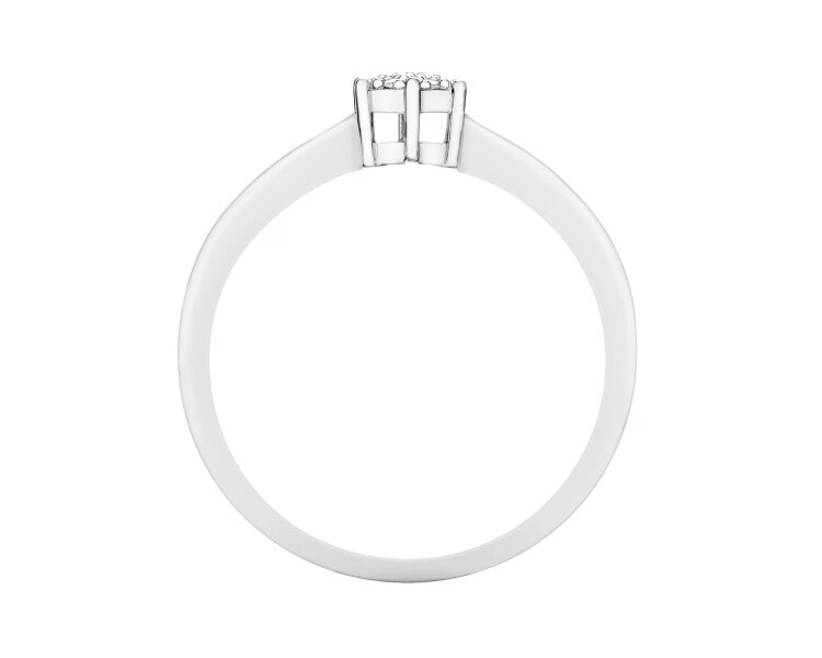 White gold diamond ring - 0,03 ct - fineness 18 K