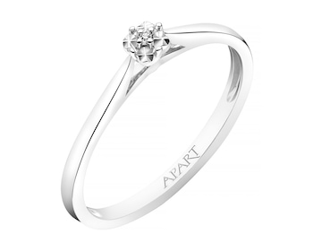 White Gold Diamond Ring 0,003 ct - fineness 18 K