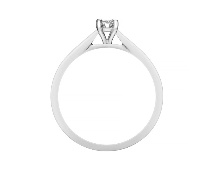 Prsten z bílého zlata s briliantem - 0,10 ct - ryzost 750