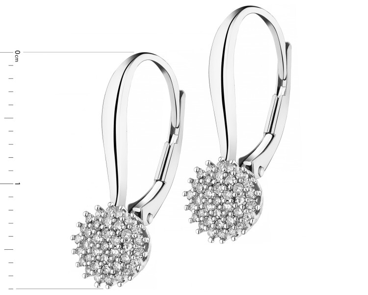Náušnice z bílého zlata s diamanty - 0,20 ct - ryzost 750