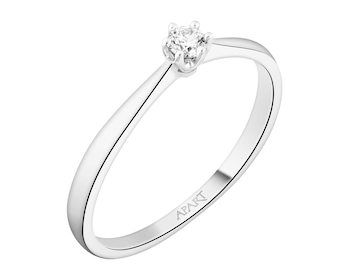 White gold ring with brilliant - 0,07 ct - fineness 18 K