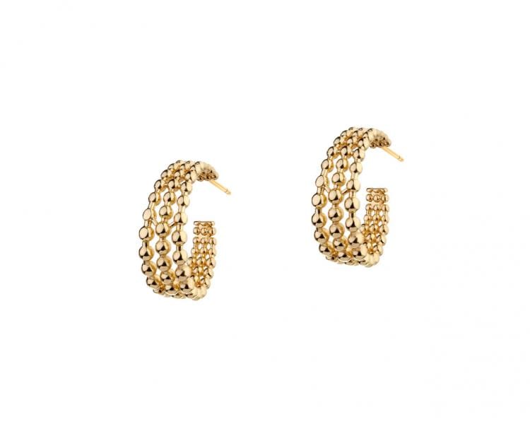 Gold-Plated Brass, Gold-Plated Silver Earrings