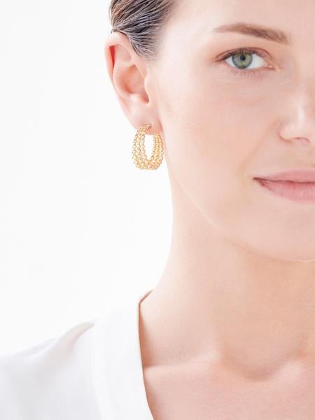 Gold-Plated Brass, Gold-Plated Silver Earrings