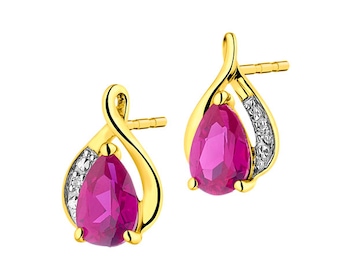 9 K Rhodium-Plated Yellow Gold Earrings with Diamonds 0,006 ct - fineness 9 K></noscript>
                    </a>
                </div>
                <div class=
