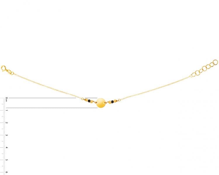 9 K Yellow Gold Bracelet with Cubic Zirconia