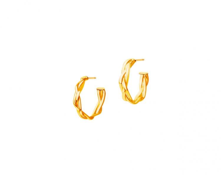 Złote kolczyki - koła, 19 mm