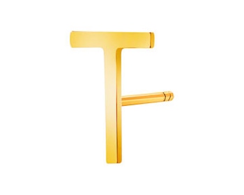 Złoty kolczyk - litery T